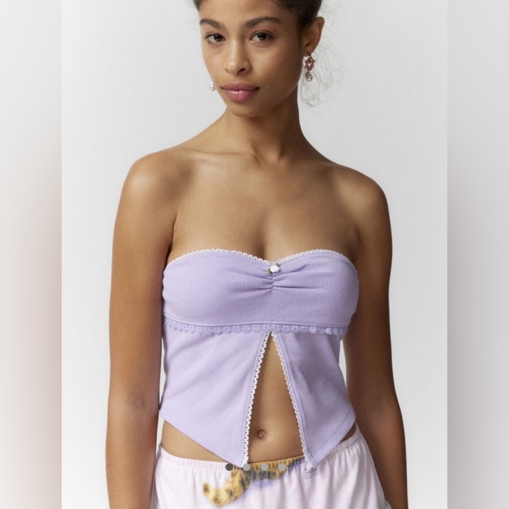 Urban Outfitters | Urban Outfitters strapless purple tank top